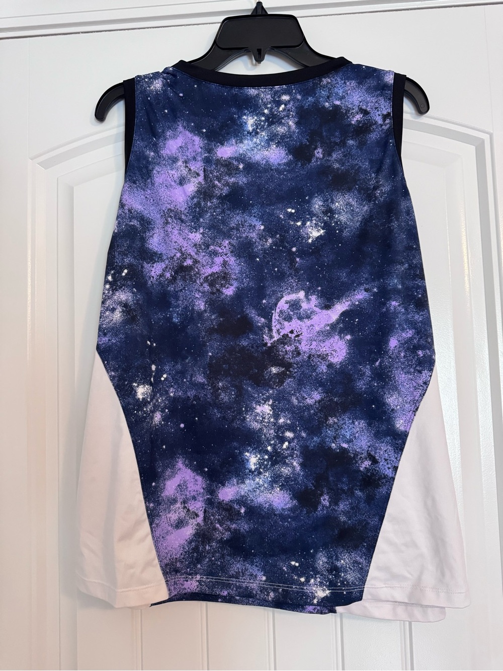 Tail Galaxy Print Sleeveless Top in Navy and Purple - Picture 1 of 4